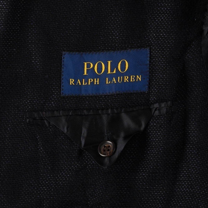 Ralph Lauren POLO RALPH LAUREN Easy Jacket Tailored Jacket Made in Italy Men's Size L (approx.) wool black type Vintage Second Hand
