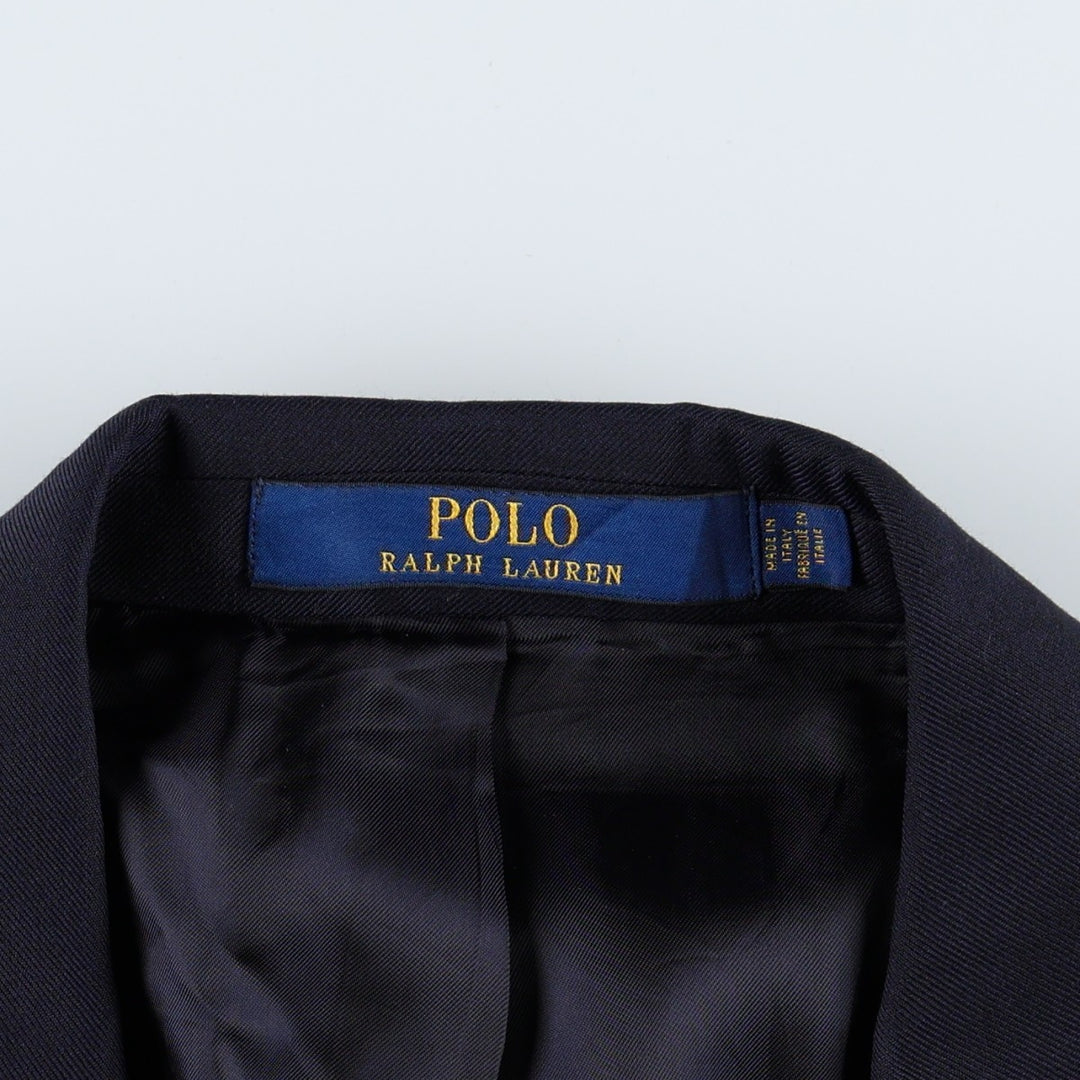Ralph Lauren POLO RALPH LAUREN wool tailored jacket, made in Italy, men's size M equivalent. wool navy blue type Vintage Second Hand