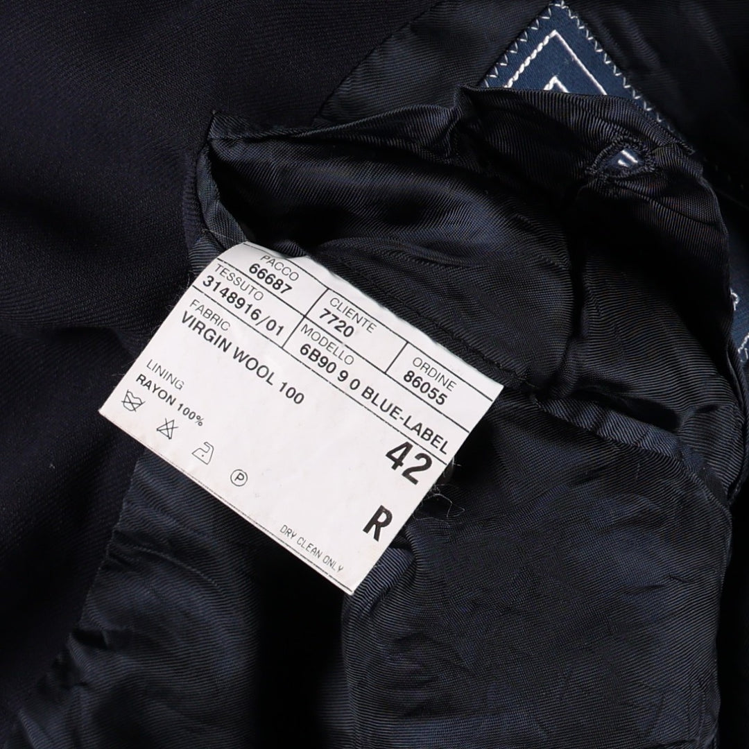 Ralph Lauren POLO by Ralph Lauren wool tailored jacket made in Italy, men's size L wool navy blue type Vintage Second Hand