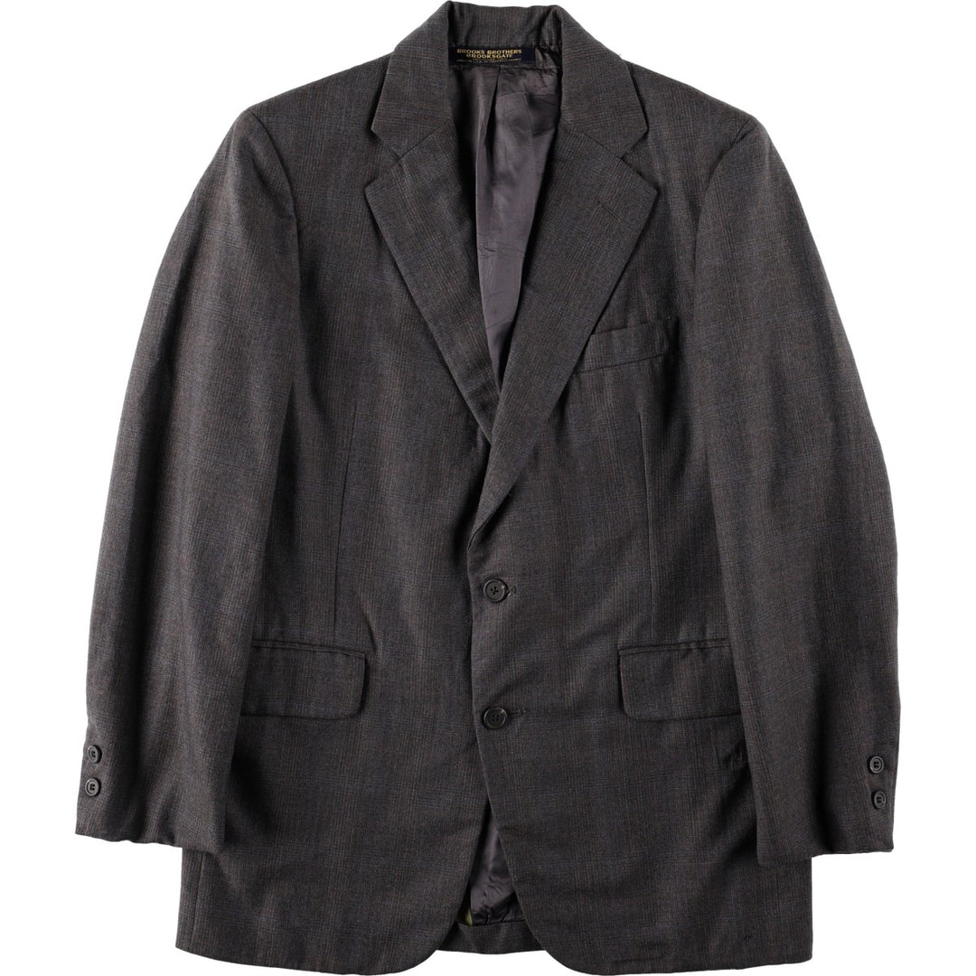 Brooks Brothers BROOKSGATE Check Pattern Tailored Jacket, Men's Size M (approx.) unclear Charcoal Vintage Second Hand