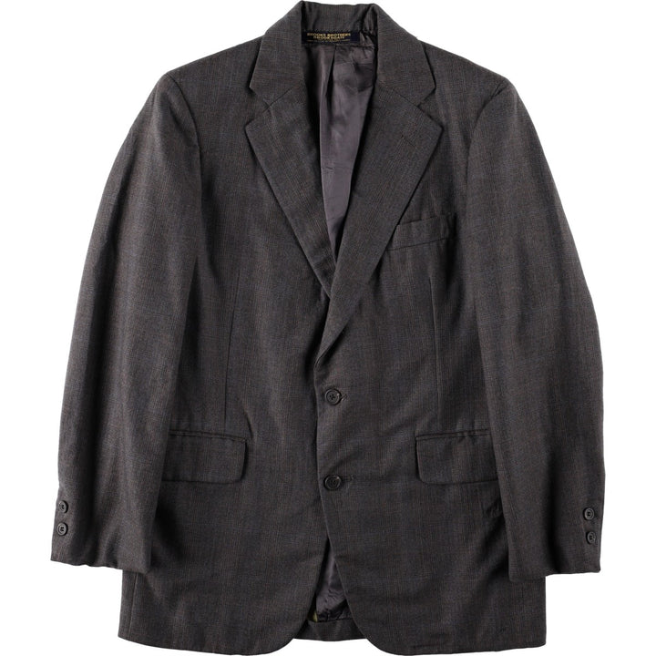 Brooks Brothers BROOKSGATE Check Pattern Tailored Jacket, Men's Size M (approx.) unclear Charcoal Vintage Second Hand