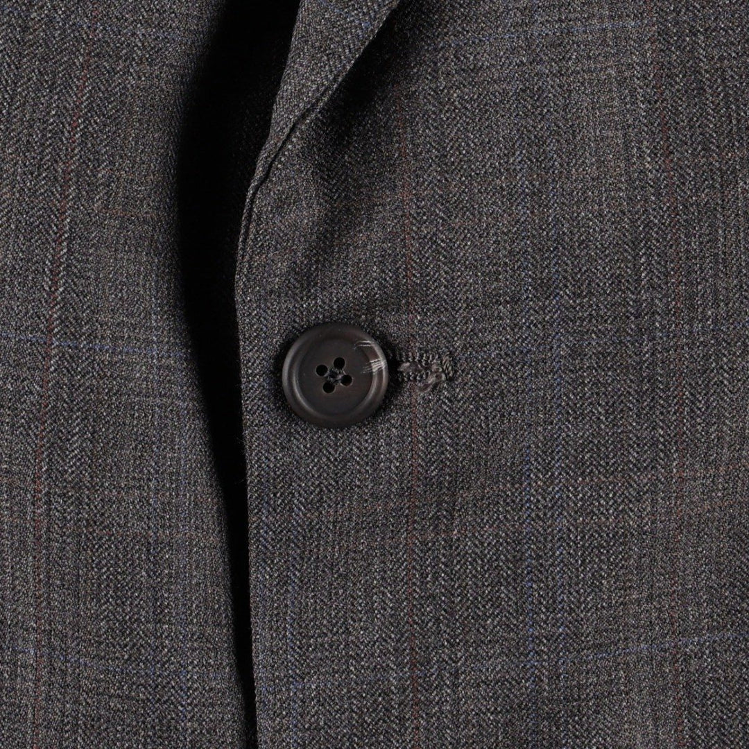 Brooks Brothers BROOKSGATE Check Pattern Tailored Jacket, Men's Size M (approx.) unclear Charcoal Vintage Second Hand