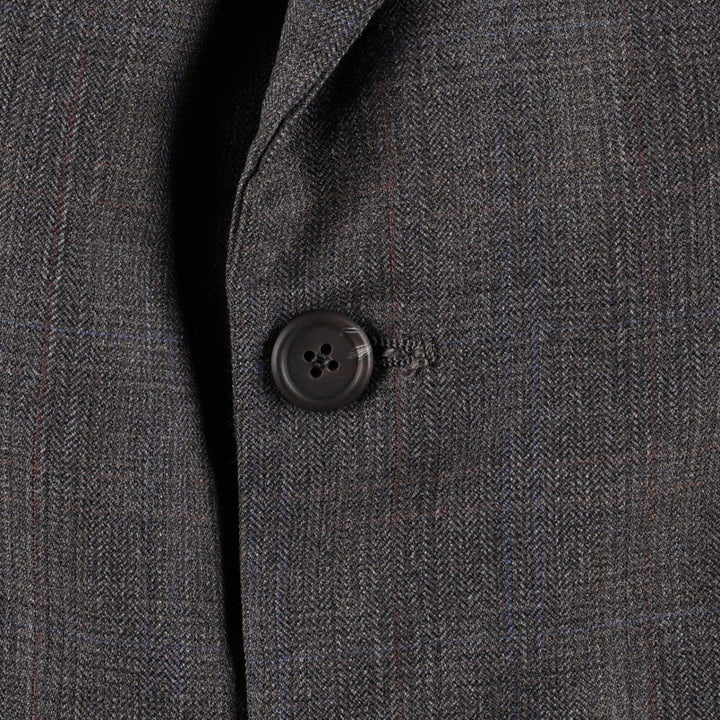 Brooks Brothers BROOKSGATE Check Pattern Tailored Jacket, Men's Size M (approx.) unclear Charcoal Vintage Second Hand