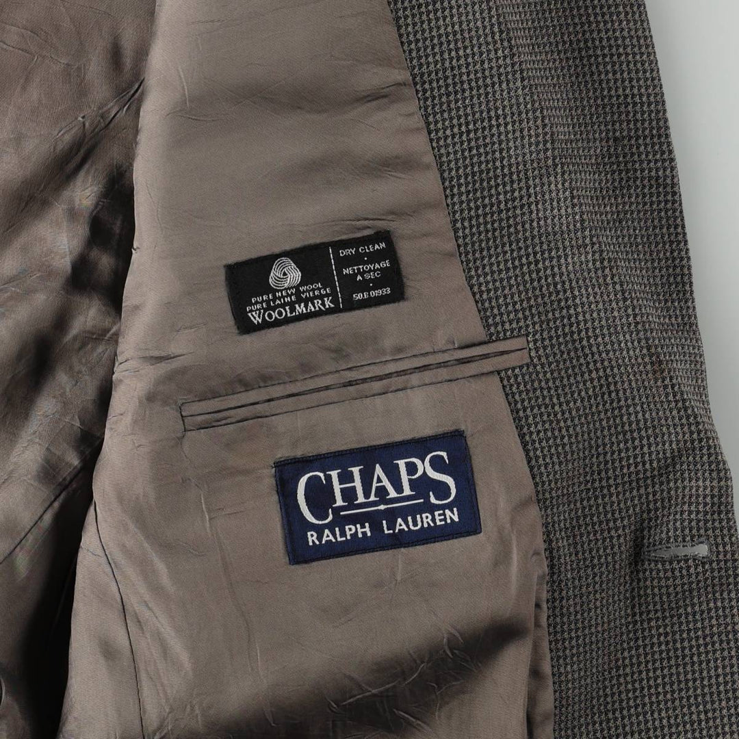 Ralph Lauren Chaps wool tailored jacket, made in Canada, men's size L unclear gray type Vintage Second Hand