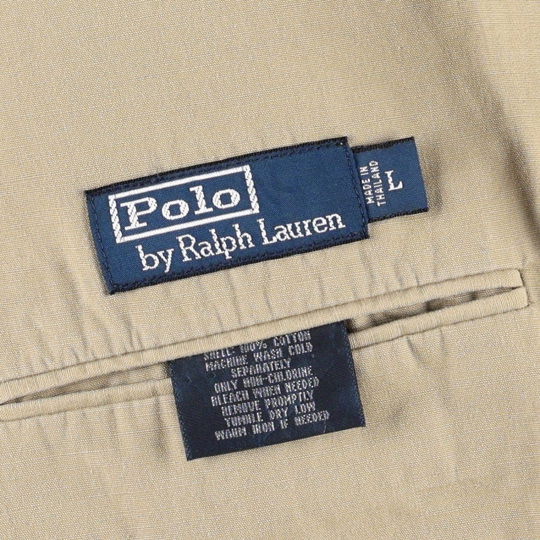 Ralph Lauren POLO by Ralph Lauren Easy Jacket Tailored Jacket Men's Size L (approx.) cotton Beige type Vintage Second Hand