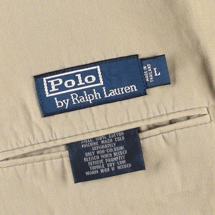 Ralph Lauren POLO by Ralph Lauren Easy Jacket Tailored Jacket Men's Size L (approx.) cotton Beige type Vintage Second Hand