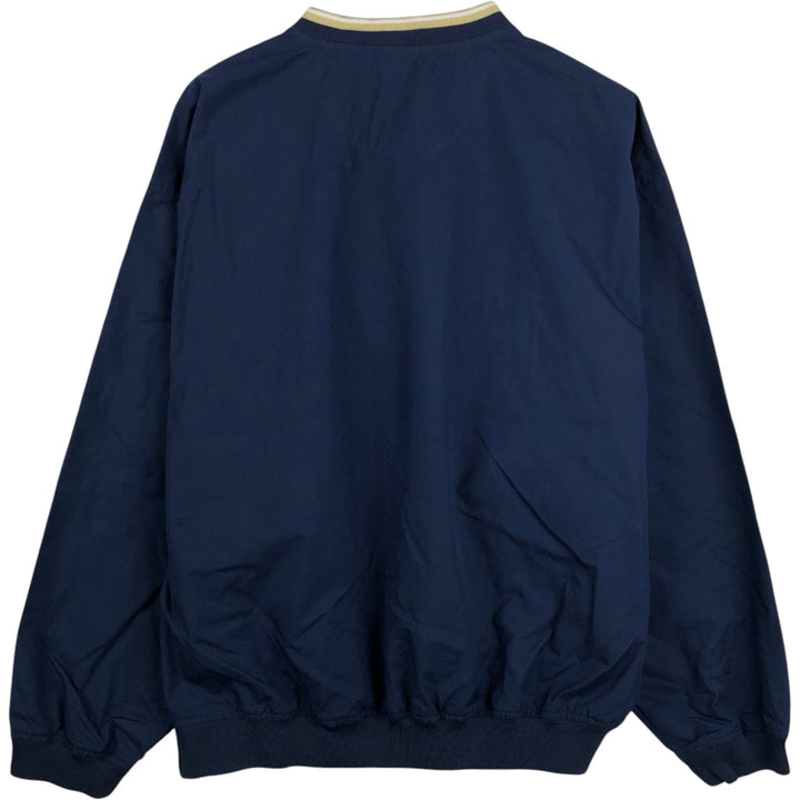Nike V-neck Warm-up Pullover, Men's Size L (equivalent) polyester navy blue type Vintage Second Hand