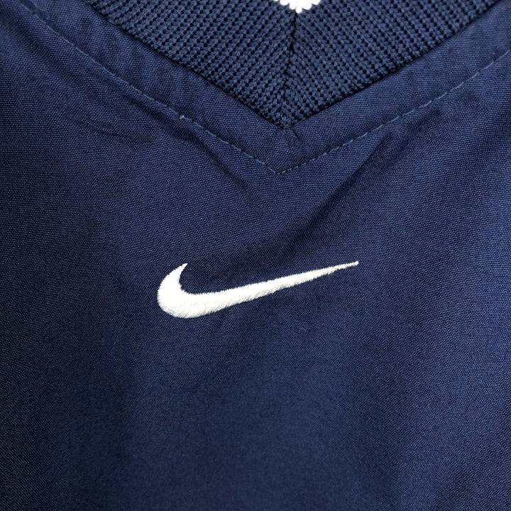 2000'S Nike Team MLB New York Yankees V-neck Warm-up Pullover (Men's Size M) polyester navy blue type Vintage Second Hand