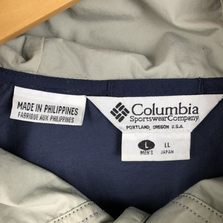 90s-00'S Columbia Anorak Parka, Men's Size L (approx.), Vintage Nylon navy blue type Vintage Second Hand