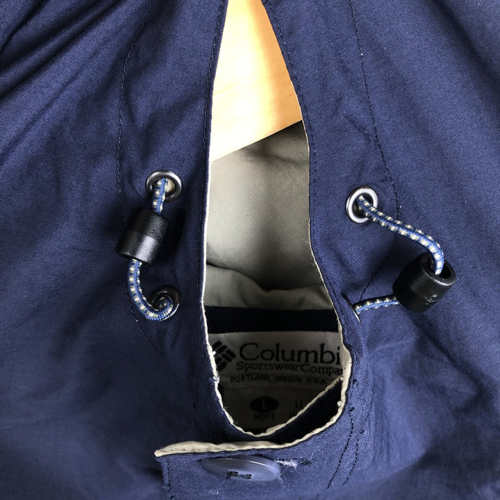 90s-00'S Columbia Anorak Parka, Men's Size L (approx.), Vintage Nylon navy blue type Vintage Second Hand