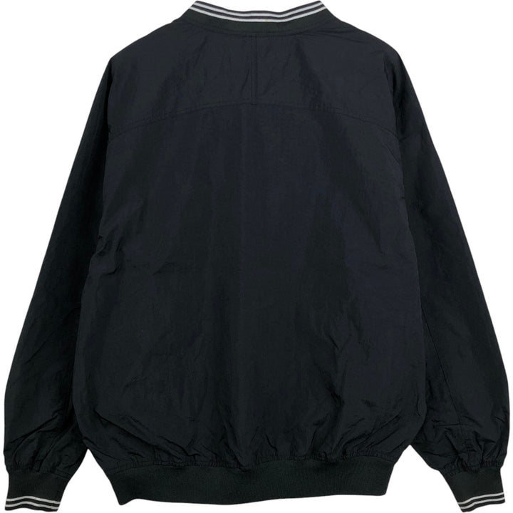 90'S Nike V-neck nylon pullover, men's size L, vintage Nylon black type Vintage Second Hand