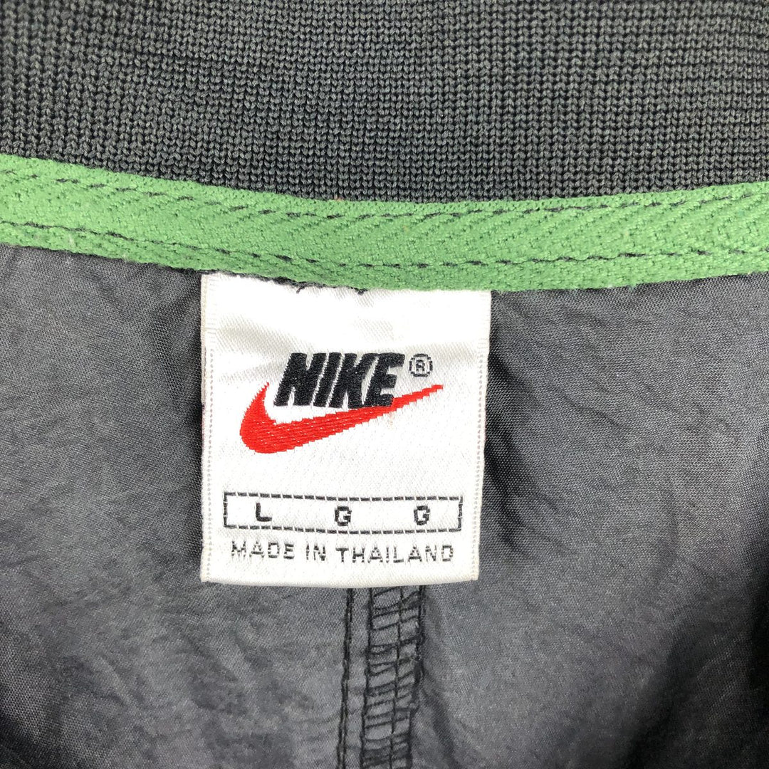 90'S Nike V-neck nylon pullover, men's size L, vintage Nylon black type Vintage Second Hand