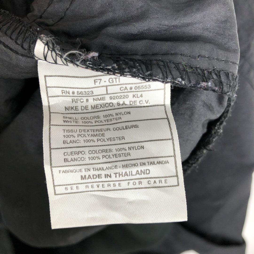 90'S Nike V-neck nylon pullover, men's size L, vintage Nylon black type Vintage Second Hand