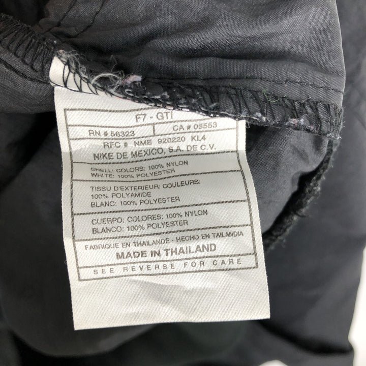 90'S Nike V-neck nylon pullover, men's size L, vintage Nylon black type Vintage Second Hand