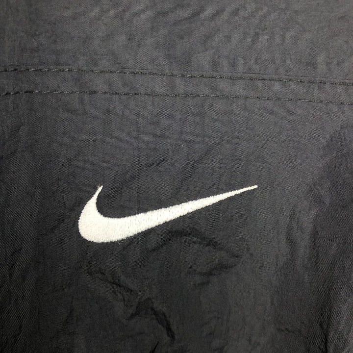 90'S Nike V-neck nylon pullover, men's size L, vintage Nylon black type Vintage Second Hand