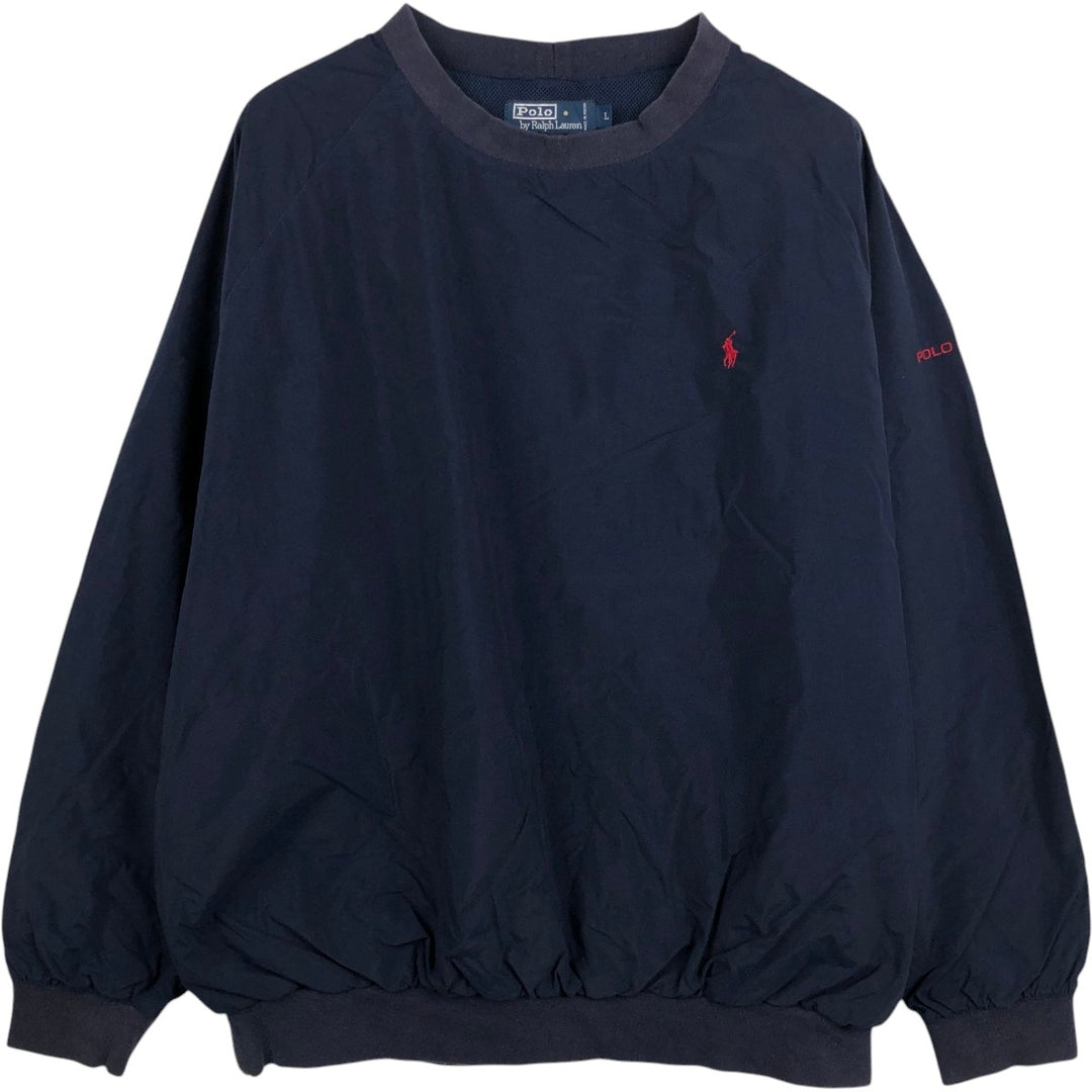 Ralph Lauren POLO by Ralph Lauren nylon pullover, men's size L Nylon navy blue type Vintage Second Hand