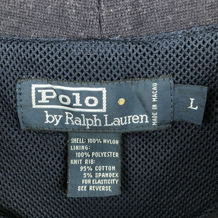 Ralph Lauren POLO by Ralph Lauren nylon pullover, men's size L Nylon navy blue type Vintage Second Hand