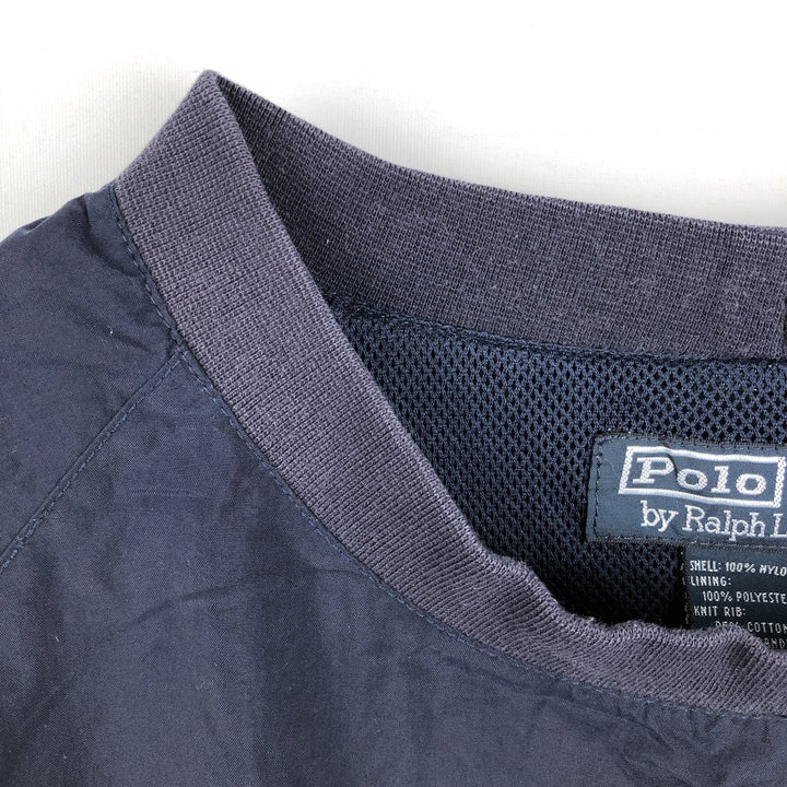 Ralph Lauren POLO by Ralph Lauren nylon pullover, men's size L Nylon navy blue type Vintage Second Hand