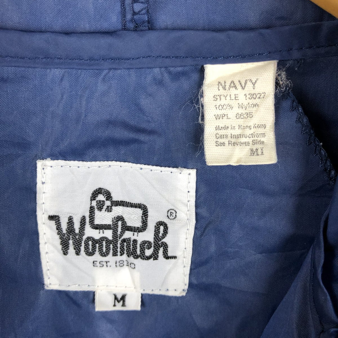 1970'S Woolrich Anorak Parka, Men's Size M (approx.), Vintage Nylon navy blue type Vintage Second Hand