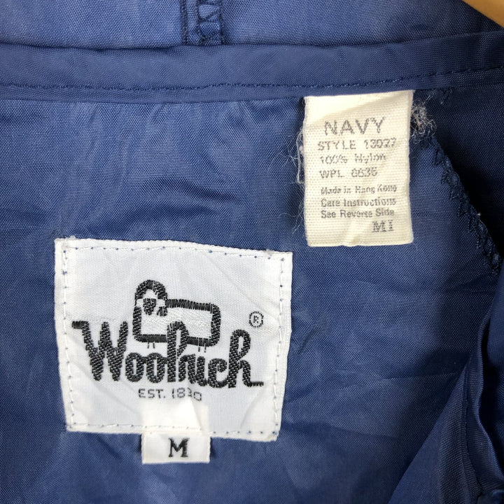 1970'S Woolrich Anorak Parka, Men's Size M (approx.), Vintage Nylon navy blue type Vintage Second Hand