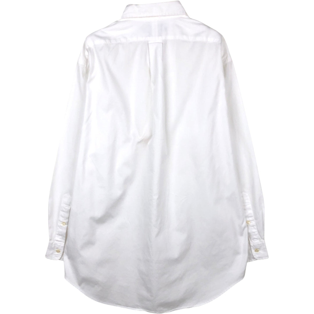 Ralph Lauren YARMOUTH long sleeve button down shirt, men's size L cotton white type Vintage Second Hand