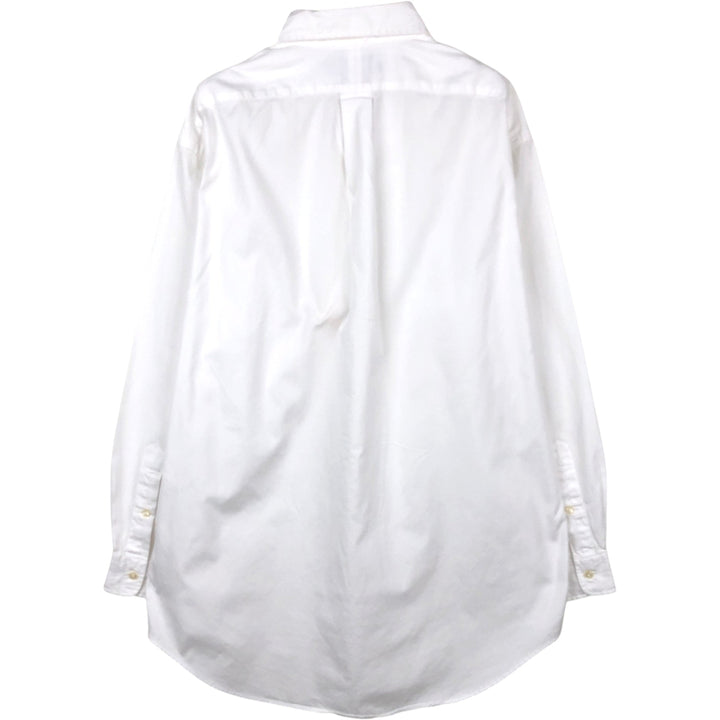 Ralph Lauren YARMOUTH long sleeve button down shirt, men's size L cotton white type Vintage Second Hand