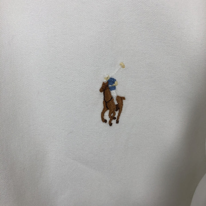 Ralph Lauren YARMOUTH long sleeve button down shirt, men's size L cotton white type Vintage Second Hand
