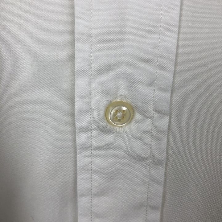 Ralph Lauren YARMOUTH long sleeve button down shirt, men's size L cotton white type Vintage Second Hand
