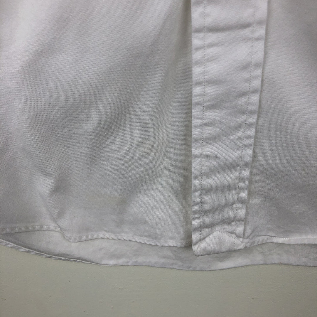 Ralph Lauren YARMOUTH long sleeve button down shirt, men's size L cotton white type Vintage Second Hand
