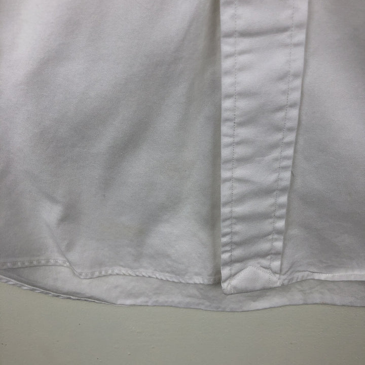 Ralph Lauren YARMOUTH long sleeve button down shirt, men's size L cotton white type Vintage Second Hand