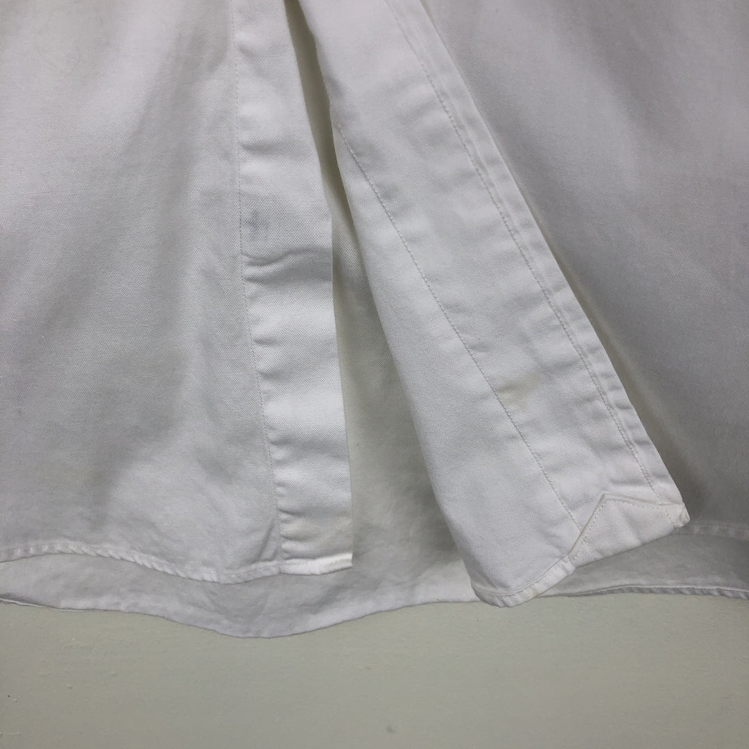 Ralph Lauren YARMOUTH long sleeve button down shirt, men's size L cotton white type Vintage Second Hand