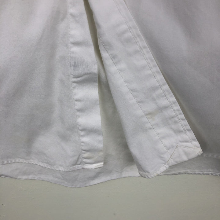 Ralph Lauren YARMOUTH long sleeve button down shirt, men's size L cotton white type Vintage Second Hand