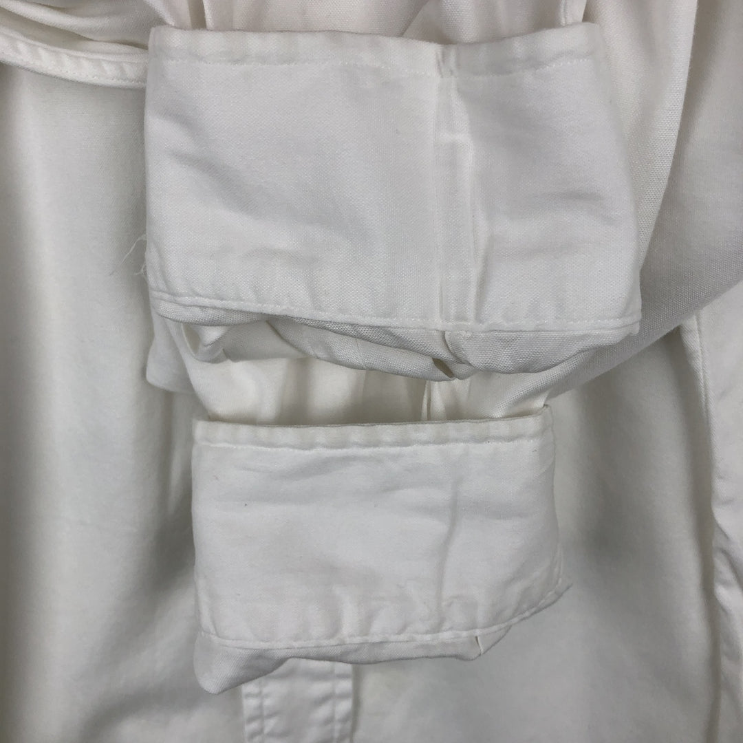 Ralph Lauren YARMOUTH long sleeve button down shirt, men's size L cotton white type Vintage Second Hand