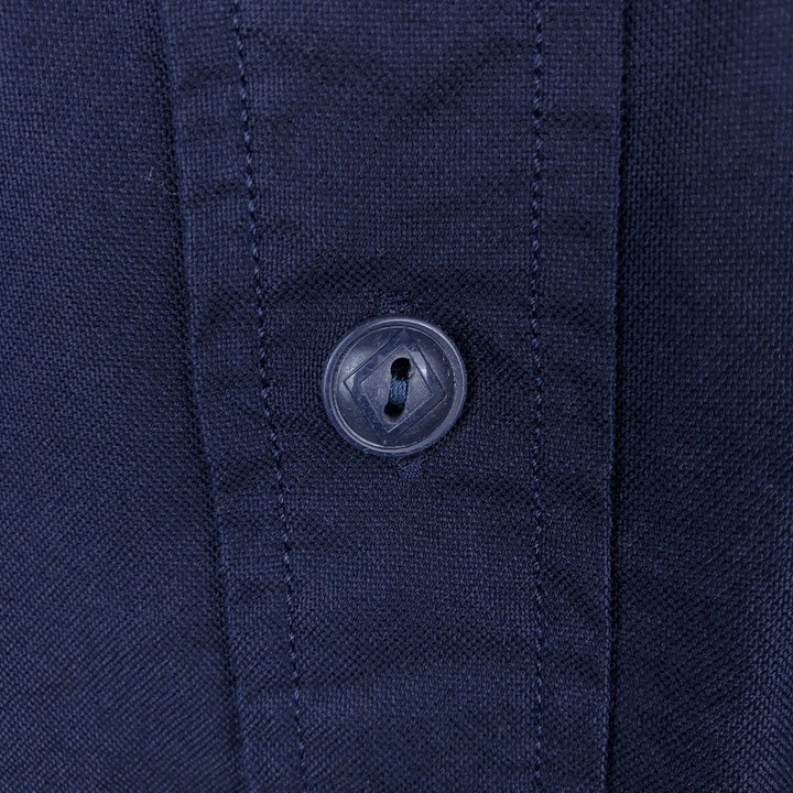 Ralph Lauren CLASSIC FIT Long-Sleeve Cotton Shirt, Men's Size M (approx.) cotton navy blue type Vintage Second Hand