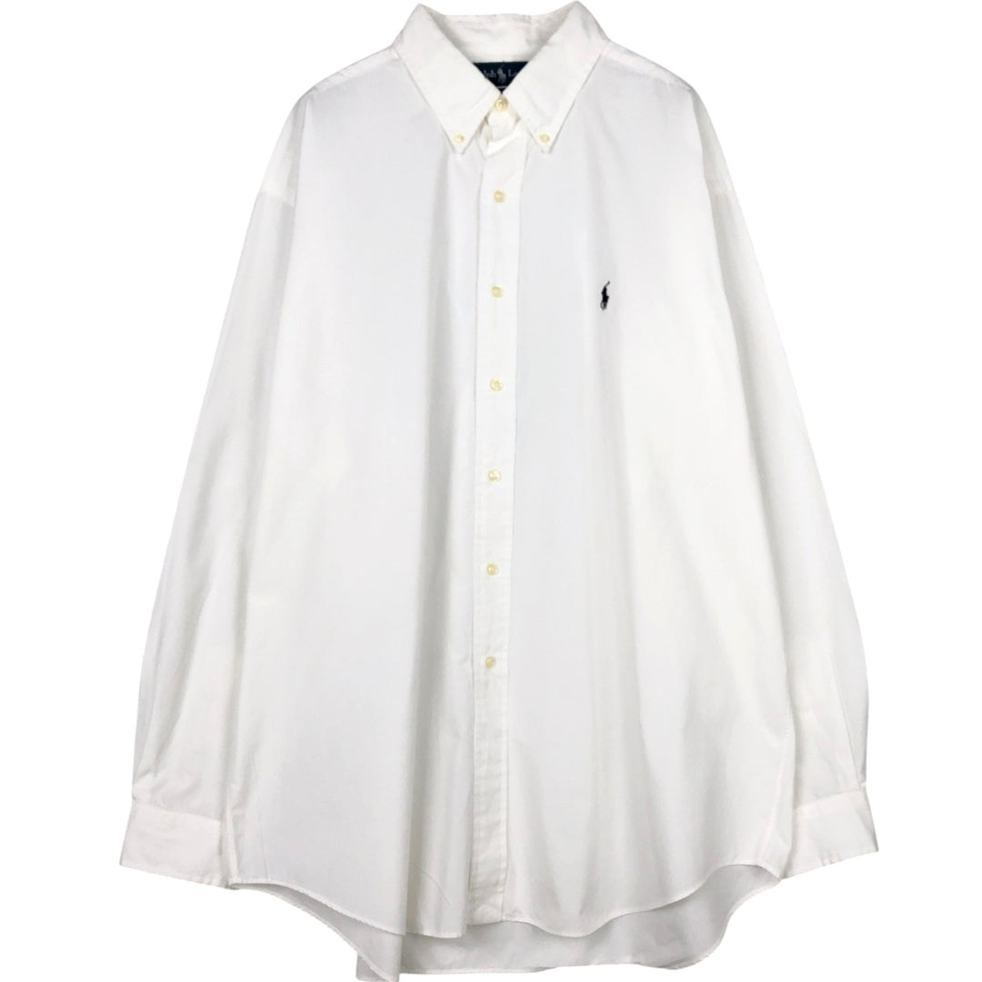 Ralph Lauren BLAKE CLASSIC FIT Long-Sleeve Button-Down Shirt, Men's Size XL (approx.) cotton white type Vintage Second Hand