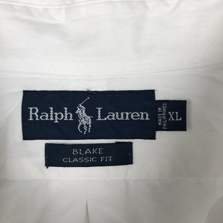 Ralph Lauren BLAKE CLASSIC FIT Long-Sleeve Button-Down Shirt, Men's Size XL (approx.) cotton white type Vintage Second Hand