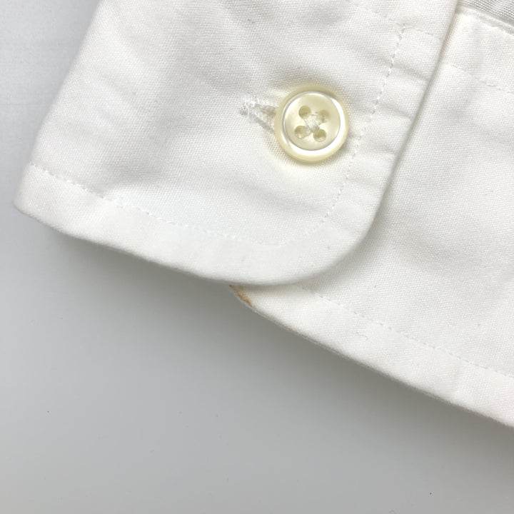 Ralph Lauren BLAKE CLASSIC FIT Long-Sleeve Button-Down Shirt, Men's Size XL (approx.) cotton white type Vintage Second Hand