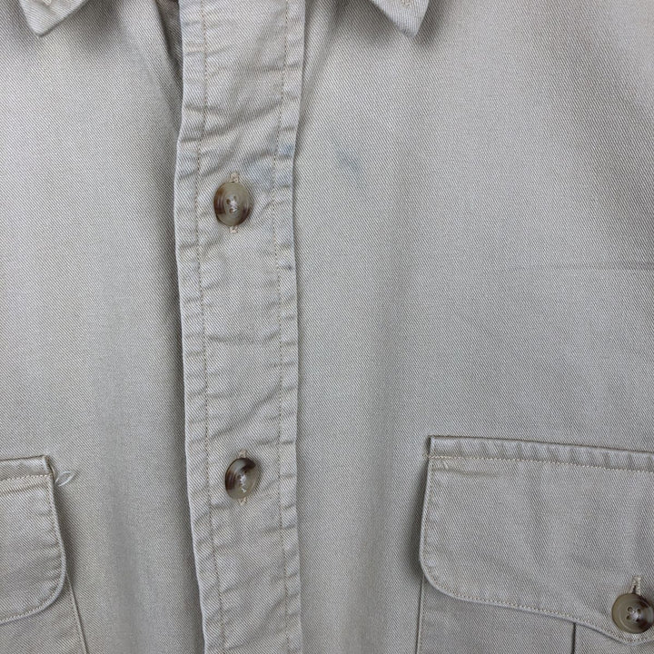 Ralph Lauren POLO by Ralph Lauren long sleeve cotton shirt, men's size L cotton Beige type Vintage Second Hand