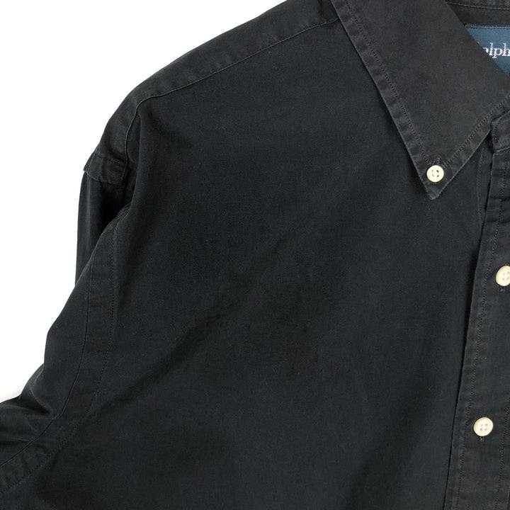 Ralph Lauren Classic Fit Long Sleeve Button Down Shirt Men's XL cotton black type Vintage Second Hand