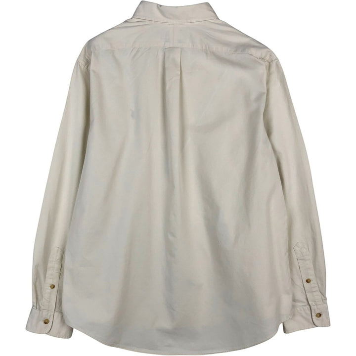 Ralph Lauren Classic Fit Long Sleeve Button Down Shirt Men's XL cotton ivory Vintage Second Hand