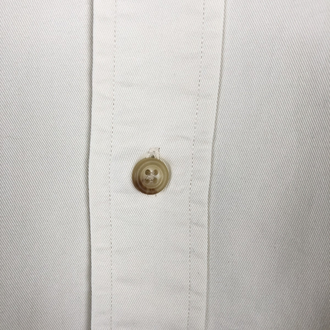Ralph Lauren Classic Fit Long Sleeve Button Down Shirt Men's XL cotton ivory Vintage Second Hand