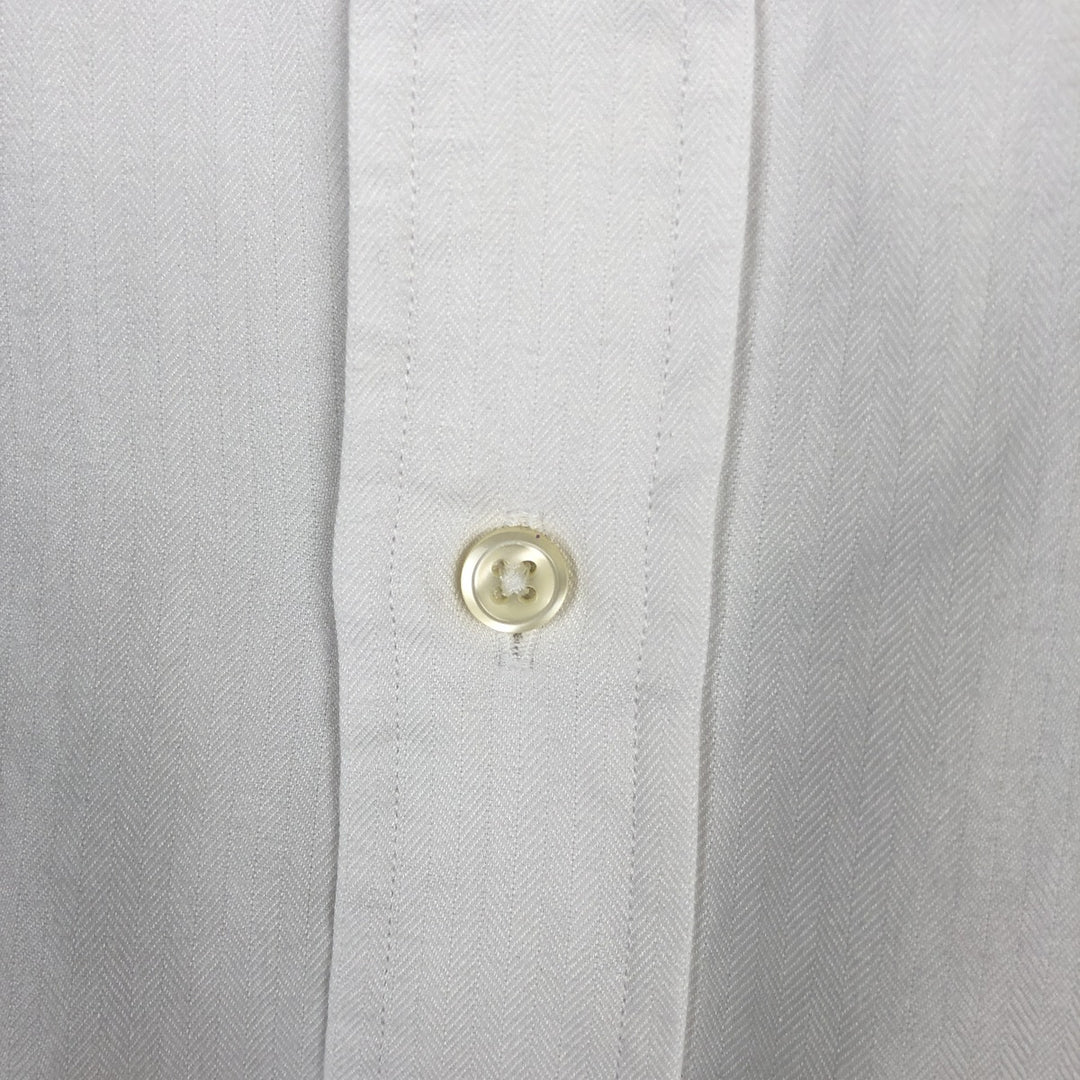 Ralph Lauren ANDREW herringbone long-sleeve button-down shirt, men's size XL. cotton white type Vintage Second Hand