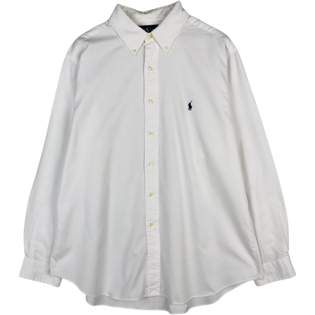 Ralph Lauren Classic Fit Long Sleeve Button Down Shirt Men's XL cotton white type Vintage Second Hand