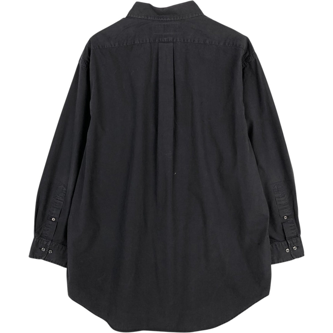 Ralph Lauren YARMOUTH long sleeve button down shirt, men's XL size cotton black type Vintage Second Hand
