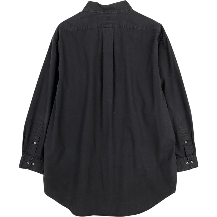 Ralph Lauren YARMOUTH long sleeve button down shirt, men's XL size cotton black type Vintage Second Hand