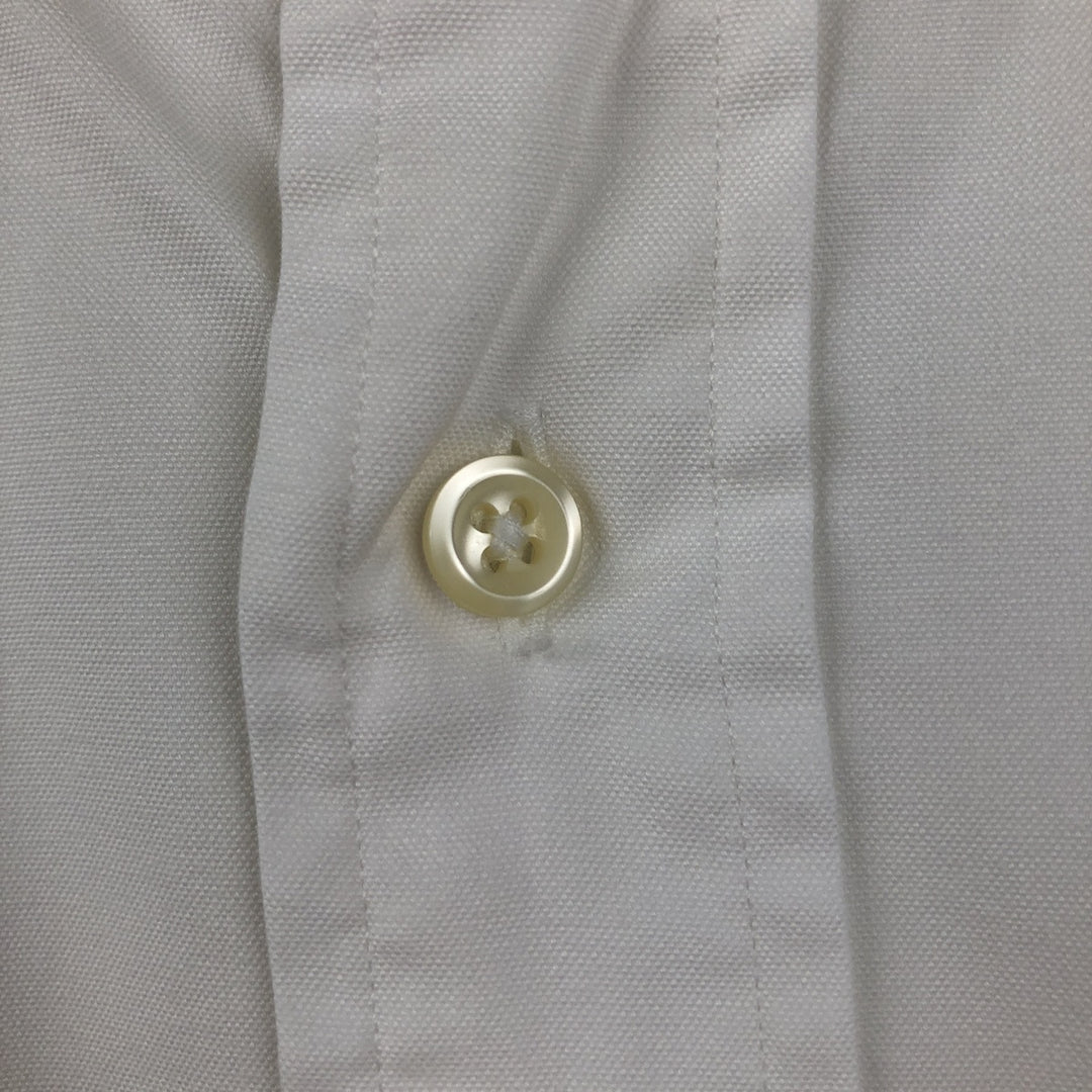 Ralph Lauren YARMOUTH long-sleeved button-down shirt, men's XL, Oxford cotton white type Vintage Second Hand
