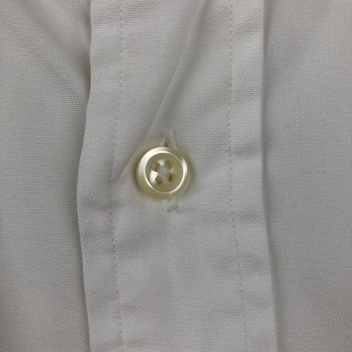 Ralph Lauren YARMOUTH long-sleeved button-down shirt, men's XL, Oxford cotton white type Vintage Second Hand