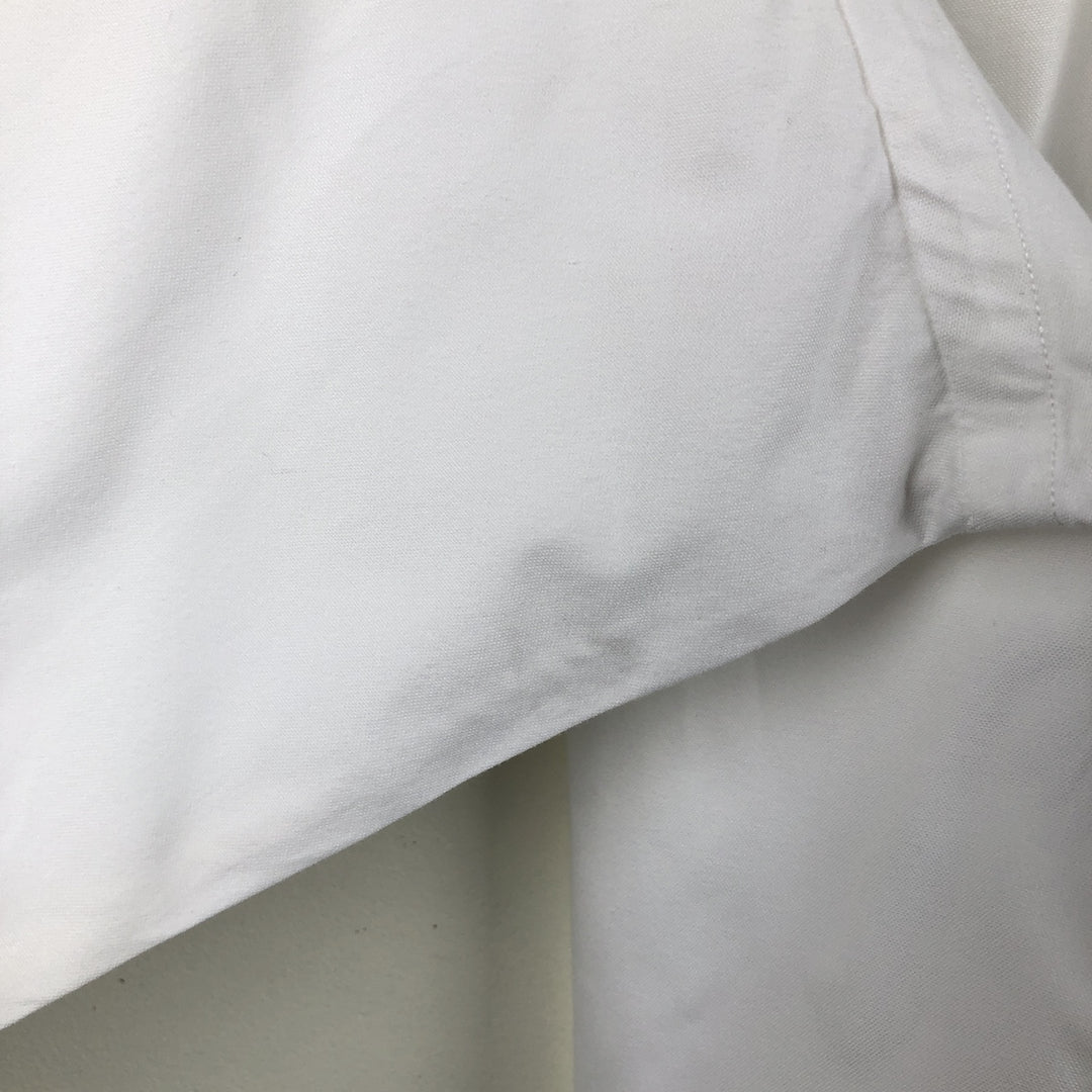 Ralph Lauren YARMOUTH long-sleeved button-down shirt, men's XL, Oxford cotton white type Vintage Second Hand