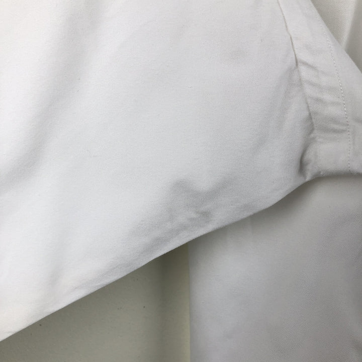 Ralph Lauren YARMOUTH long-sleeved button-down shirt, men's XL, Oxford cotton white type Vintage Second Hand