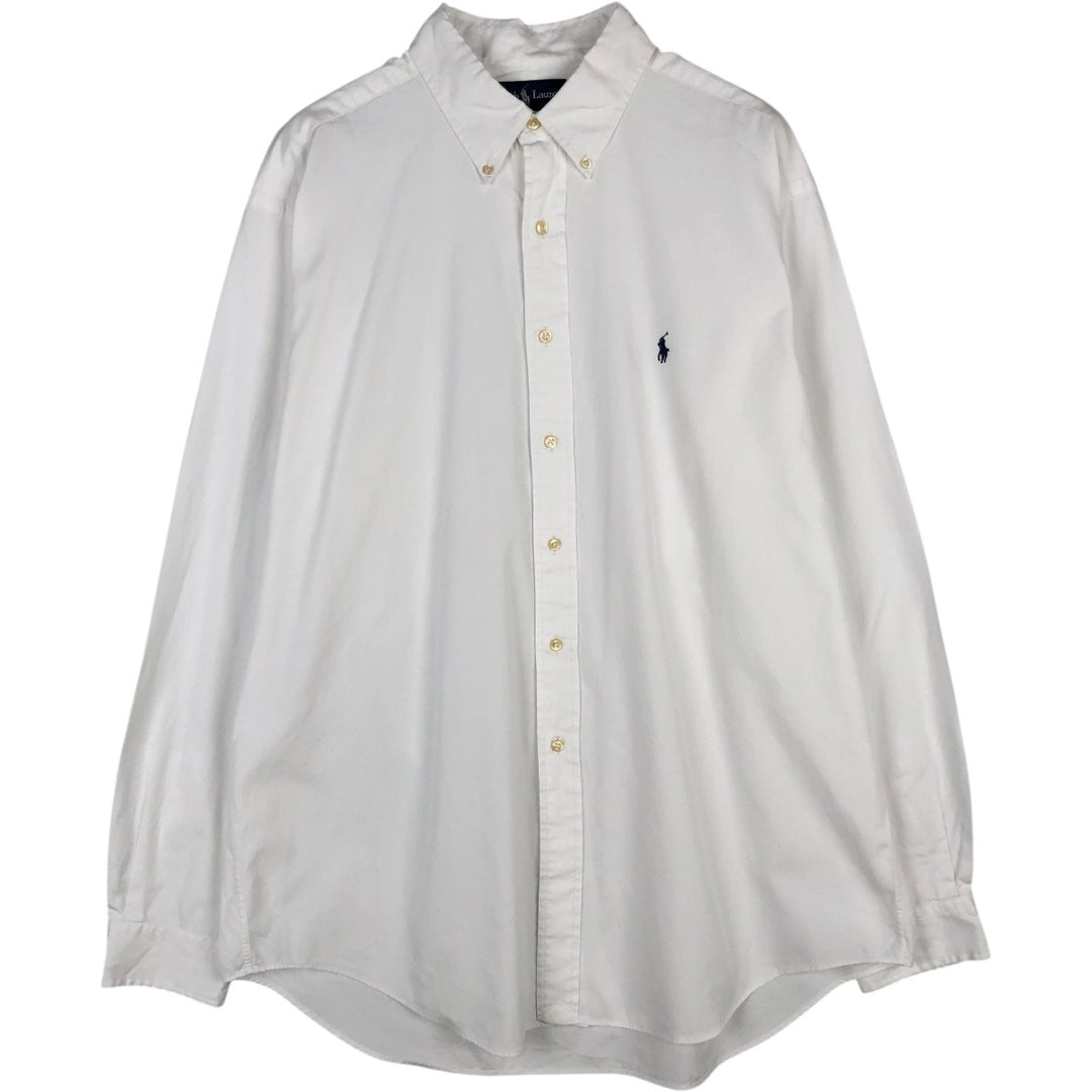 Ralph Lauren Classic Fit Long Sleeve Button Down Shirt Men's XXL cotton white type Vintage Second Hand